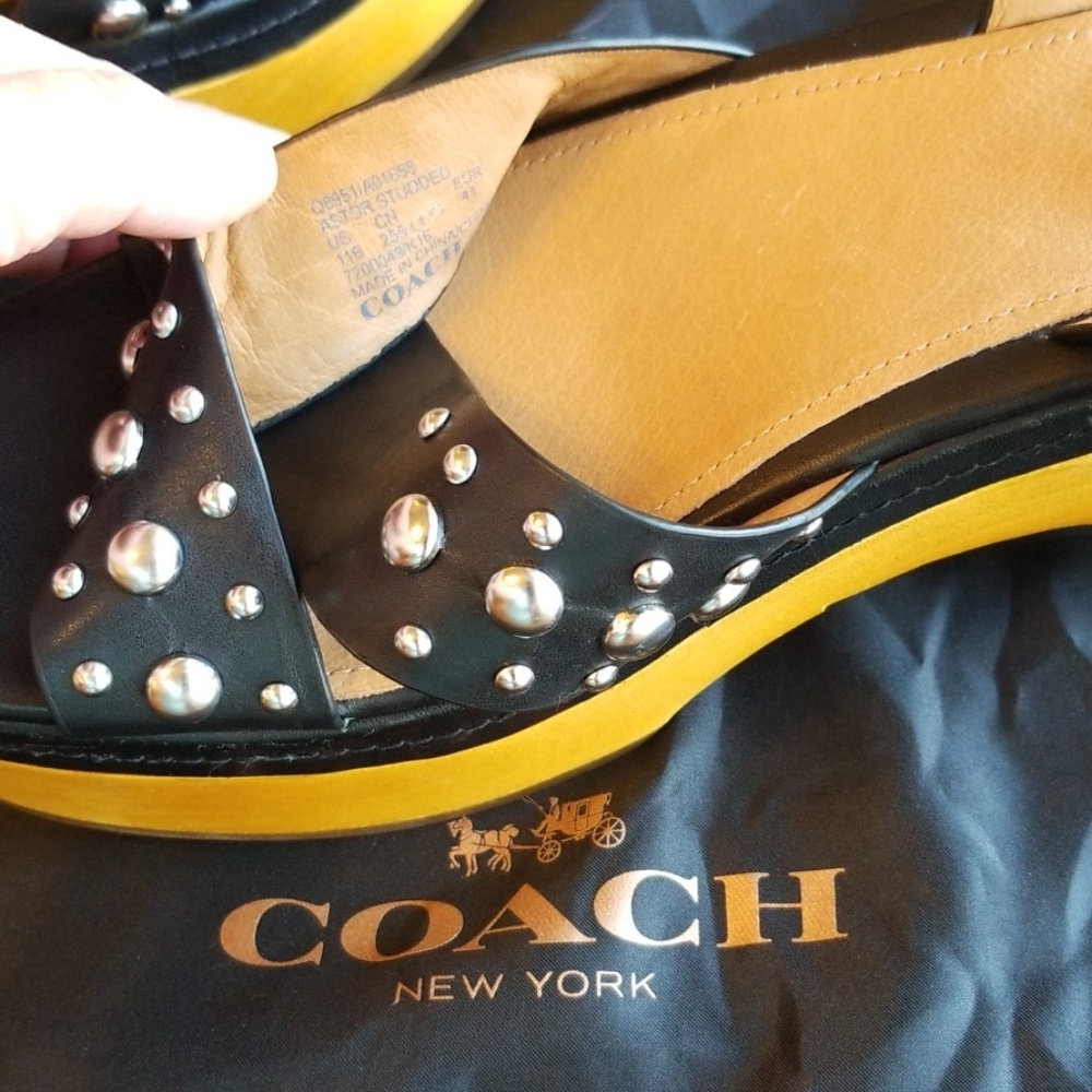 Coach Astor studded criss-cross platform sandal - Picture 8 of 8